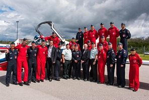 Snowbirds Pilots, Groundcrew, PAO, and dignitaries