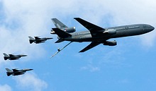 RNLAF KDC-10 & BAF F-16 formation