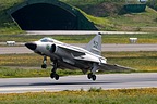 Viggen landing, SwAF Historic Flight Saab AJS 37 Viggen 37098/7-52 (SE-DXN)