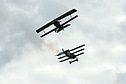 WWI dogfight between Nieuport 17 and Fokker DR.I