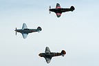 Yakovlev formation: from top to bottom Yak-9, Yak-3, Yak-11