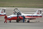 Blue Angels' pilot going for a ride with the Snowbirds