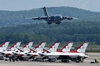 AFRC 445th AW C-17A Globemaster III arriving