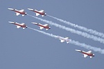 Patrouille Suisse on the taxiway