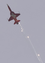 Patrouille Suisse dispensing flares