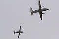 Not an everyday sight as a pair of 750 Naval Air Squadron Jetstream T.2 break into the circuit to land for the static display.