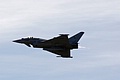 Flt. Lt. Scott Loughran the 2009 RAF solo Typhoon Display Pilot performs a fast run in reheat in a No. 3 Squadron Eurofighter FGR.4  ...