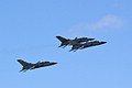 111 Squadron Tornado F.3 three-ship perform their flypast during the closing Sunset Ceremony in their last public display before disbanding early in 2011.