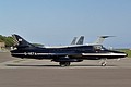 Formerly in service as XL600 Hunter T.7 G-VETA now operates as part of the Team Viper and is seen here taxiing out for a Friday afternoon practice display.