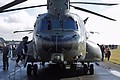 ZH899 from the Odiham Wing was making a first visit for the wide sponsoned HC.3 variant of the Chinook and was open to the public as seen here.