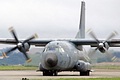 C.160R Transall 61-MF/R11 from ET01-61 looking very purposeful as it taxies in with the Patrouille de France support team