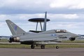 6 Squadron Typhoon T.3 EZK381/EX crewed by Air Commodore Gavin Parker and Lt. General Guillaume Gele taxies out on Friday