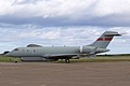 A sideview of 5 Squadron Bombardier Sentinel R.1 ZJ963 reveals the full extent of the strucural changes required for its RAF role