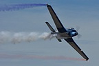 Julie Clark performing in her smokin' T-34 Mentor 'Free Spirit'