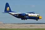 Fat Albert showing off the C-130 Hercules' short runway landing capability