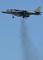 USMC AV-8B Harrier II going vertical