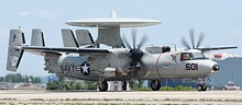 USN E-2C Hawkeye taking part in the static display