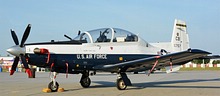 USAF T-6A Texan II in the morning sun