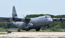 C-130J 51435 taking off again, this time for the Hercules tactical demo