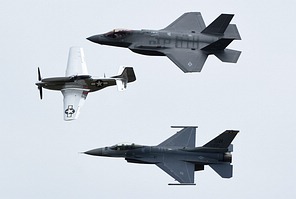 USAF Heritage Flight: P-51D F-16C F-35A