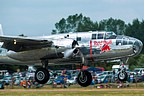 Red Bull B-26 Mitchell close-up on landing