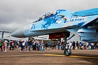 Ukrainian Air Force Su-27UB1M in the sun