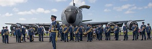 RNZAF Band in front of the KC-135