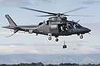 RNZAF A109 demonstrating winching down a toolbag