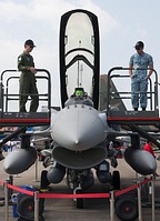 Republic of Singapore Air Force F-16D open cockpit