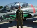 Lieutenant Pilot Maria Federica Maddalena posing in front of the special