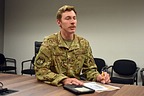 Flight commander, Capt. Jackson Bristol, briefs the scheduled training flight