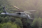 HH-60G Pave Hawk moving away from the disembarkation point