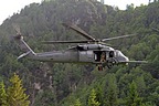 HH-60G Pave Hawk moves away after having simulated the personnel recovery operation