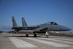 RSAF F-15C Eagle 214 turning towards the main Souda-Chania runway for take-off