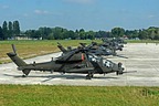 Flight line of the helicopters involved in the exercise, at Casarsa della Delizia, home base of the 5° Rgt AVES 'Rigel'