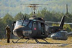 A ground crew member salutes the Division 'Vittorio Veneto' Commander, Major General Angelo Michele Ristuccia