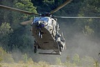 UH-90A approaches to land the squad who would extract the pilots from the simulated Mangusta airframe