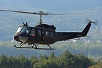 UH-205A from the 27° Gruppo Squadroni AVES 'Mercurio' displaying the double XX (two star general on board) approaches the range area