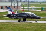 FRADU Hawk T.1A XX301 with the 1909-2009 Fleet Air Arm anniversary FLY NAVY tail still complete